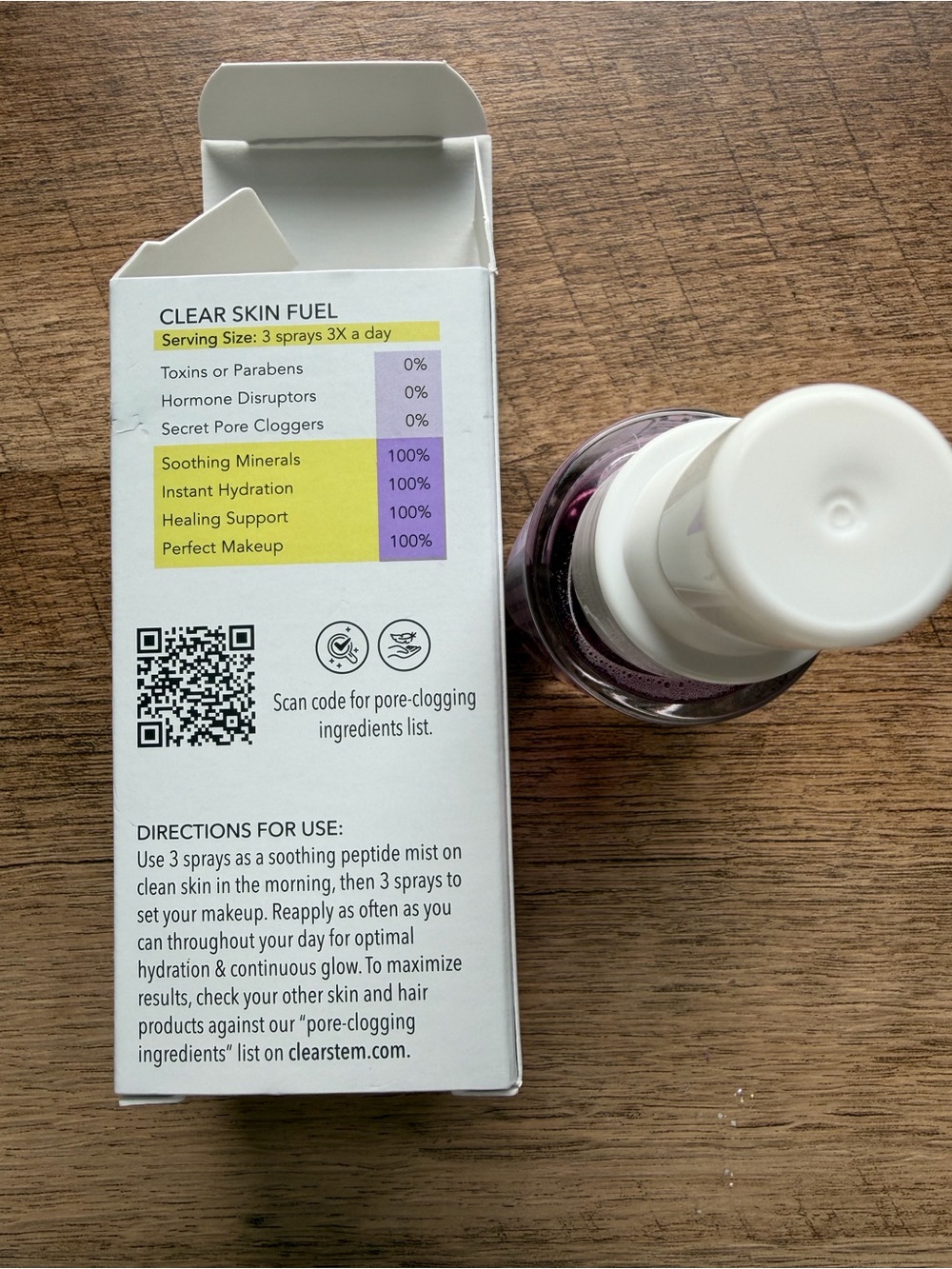 Clearstem Skinspray All Day – Soothing Pink Facial Toner Mist - Picture 3 of 4